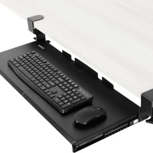 VIVO Large Keyboard Tray Under Desk Pull Out with Extra Sturdy C Clamp Mount System, 27 (33 Including Clamps) x 11 Inch Slide-Out Platform Computer Drawer for Typing, Black, MOUNT-KB05E