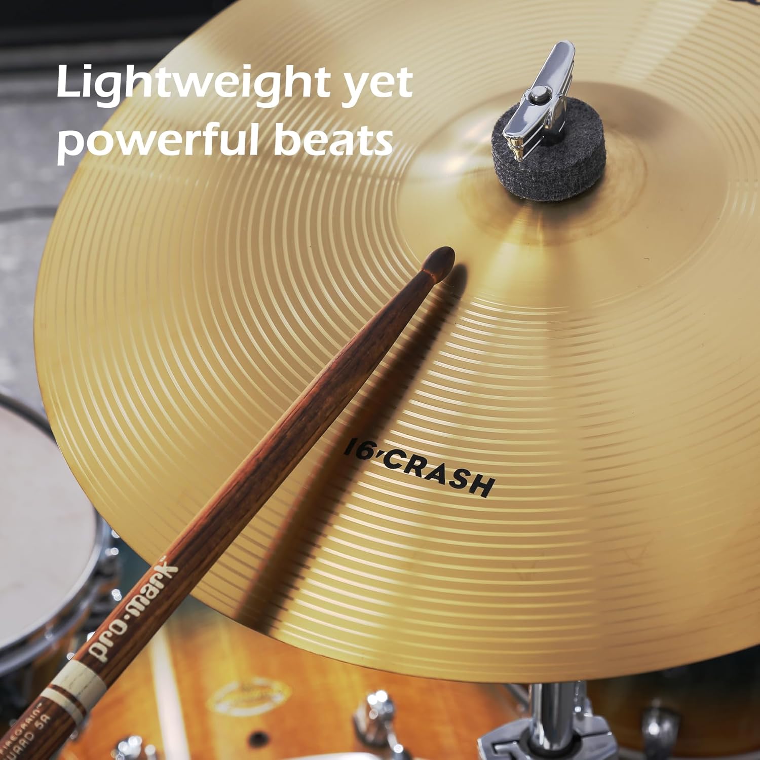 Cymbal Pack, 5 Pieces Drum Cymbals Set,14" Hi Hat Cymbals, 16" Crash and 18" Crash Cymbals, 20" Ride Cymbals for Drums Set - Image 6